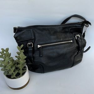 Cole Haan black leather shoulder bag